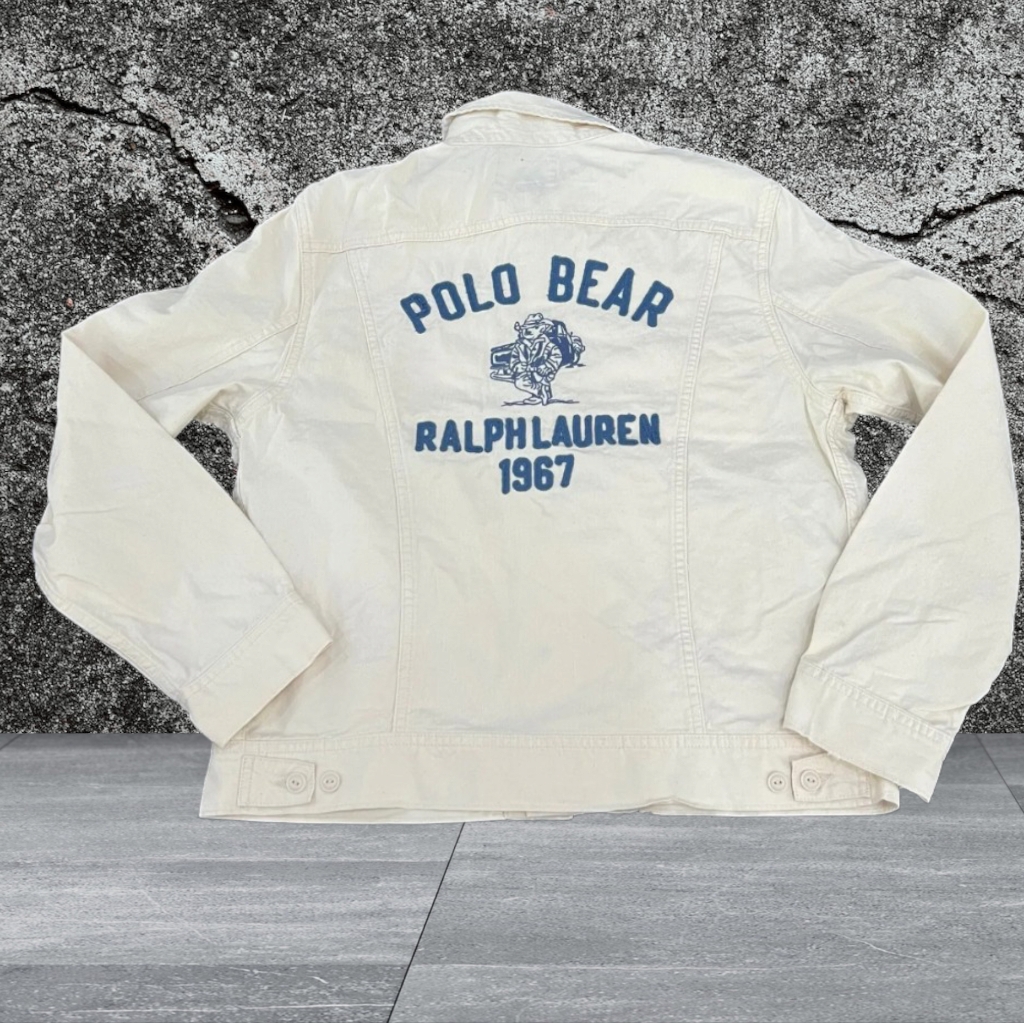 Polo Ralph Laurenpolo Bear Embroidered Trucker Jacket